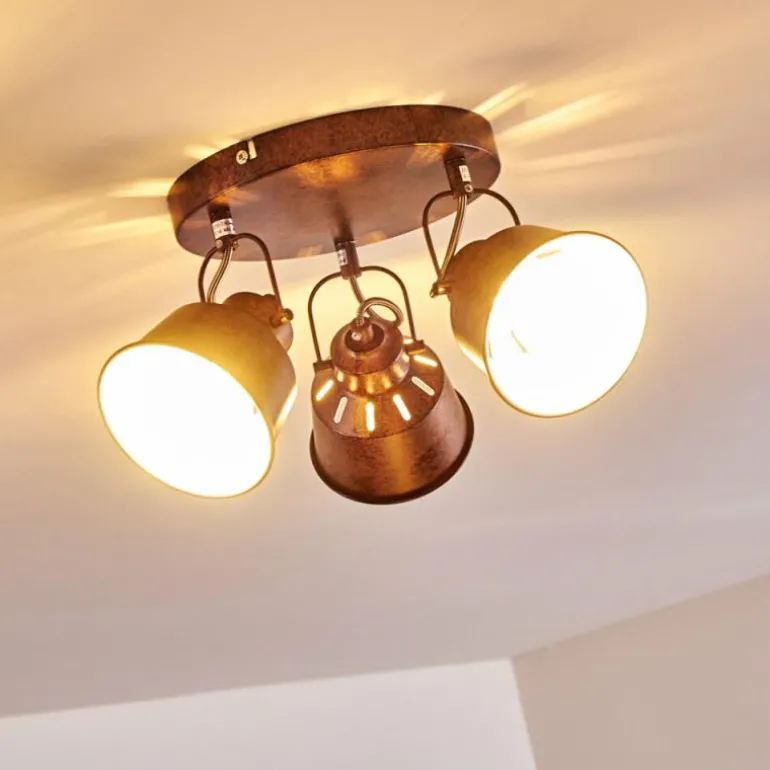 Plafonnier Safari Rouille, 3 lumières