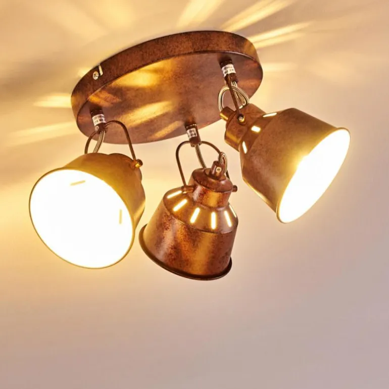 Plafonnier Safari Rouille, 3 lumières