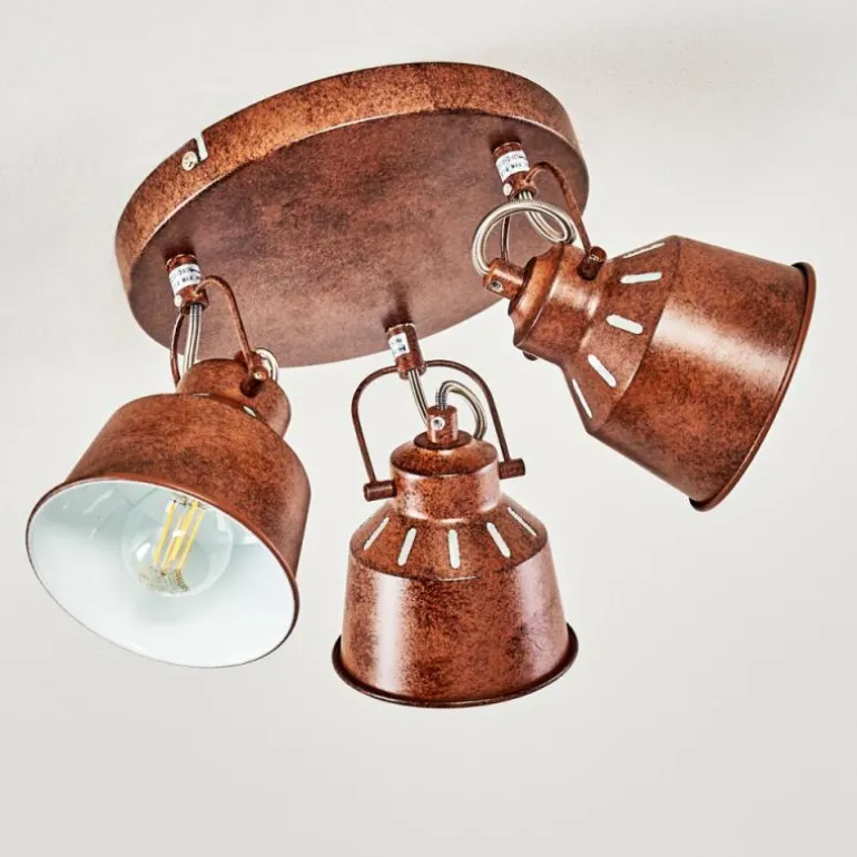 Plafonnier Safari Rouille, 3 lumières