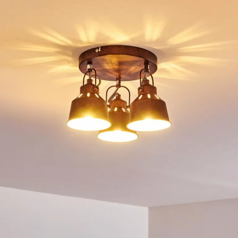 Plafonnier Safari Rouille, 3 lumières