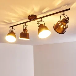 Plafonnier Safari Rouille, 4 lumières