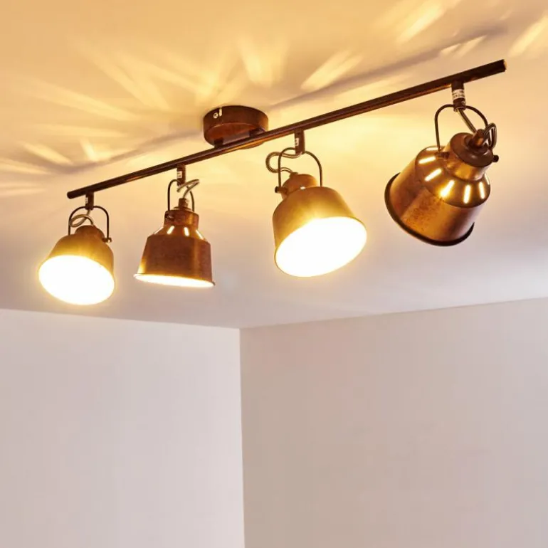 Plafonnier Safari Rouille, 4 lumières