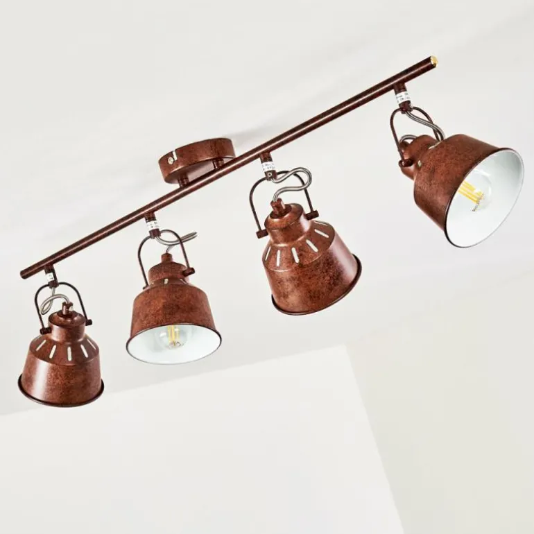 Plafonnier Safari Rouille, 4 lumières