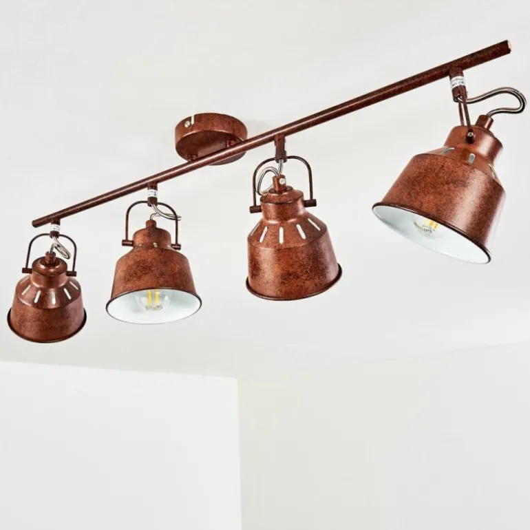 Plafonnier Safari Rouille, 4 lumières
