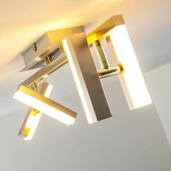 Plafonnier Sakami LED Nickel mat, 4 lumières