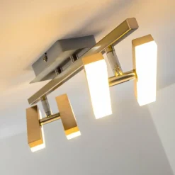 Plafonnier Sakami LED Nickel mat, 4 lumières