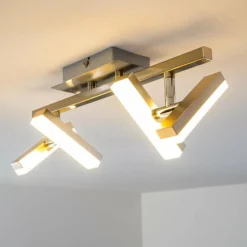 Plafonnier Sakami LED Nickel mat, 4 lumières
