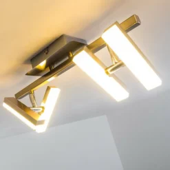 Plafonnier Sakami LED Nickel mat, 4 lumières