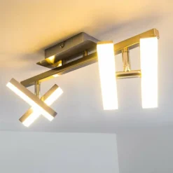 Plafonnier Sakami LED Nickel mat, 4 lumières