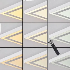 Plafonnier Salamo LED Blanc, 2 lumières, Télécommandes