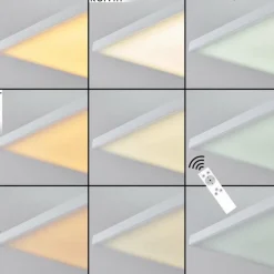 Plafonnier Salamo LED Blanc, 1 lumière, Télécommandes