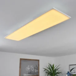 Plafonnier Salamo LED Blanc, 1 lumière, Télécommandes