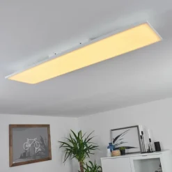 Plafonnier Salamo LED Blanc, 1 lumière, Télécommandes