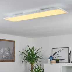 Plafonnier Salamo LED Blanc, 1 lumière, Télécommandes