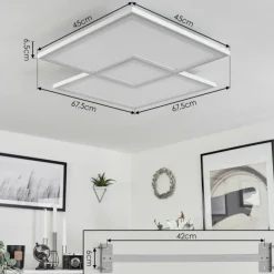 Plafonnier Salamo LED Blanc, 1 lumière, Télécommandes