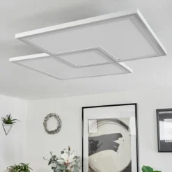 Plafonnier Salamo LED Blanc, 1 lumière, Télécommandes