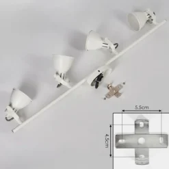 Plafonnier Salinas LED Blanc, 4 lumières