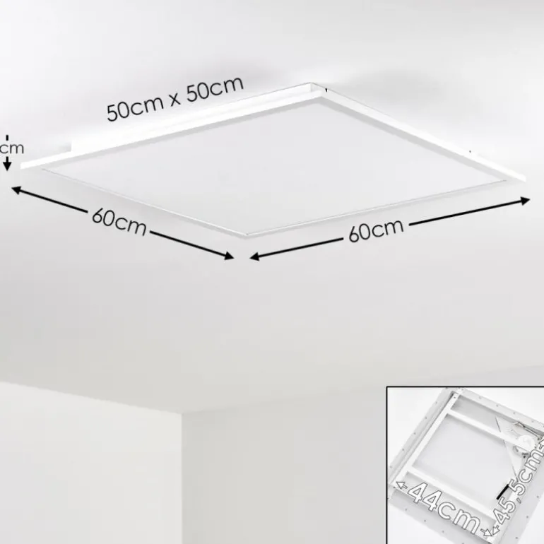 Plafonnier Salmi LED Aluminium, Blanc, 1 lumière