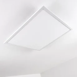 Plafonnier Salmi LED Aluminium, Blanc, 1 lumière