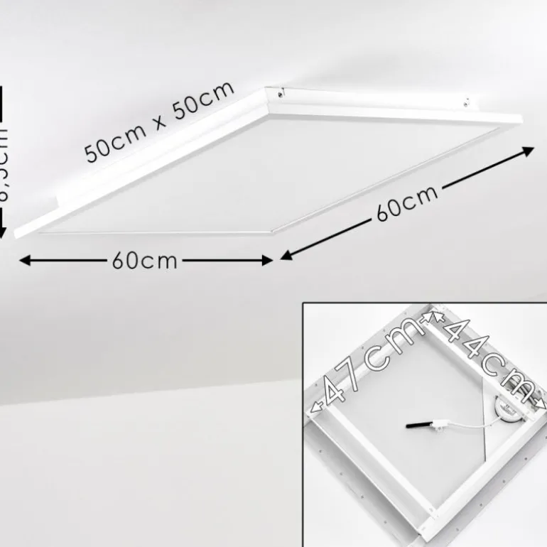 Plafonnier Salmi LED Blanc, 1 lumière, Télécommandes, Changeur de couleurs