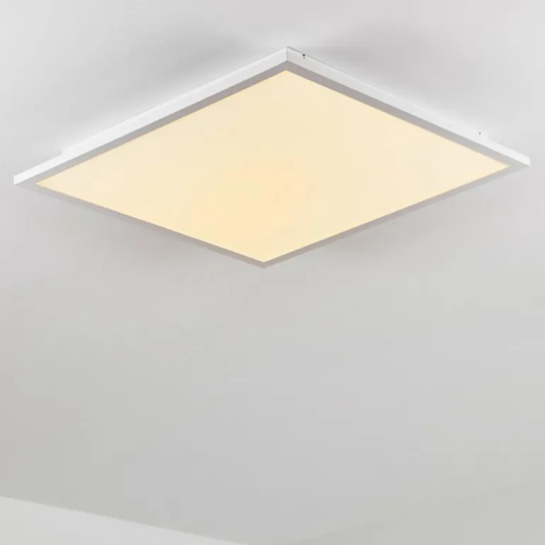 Plafonnier Salmi LED Blanc, 1 lumière, Télécommandes, Changeur de couleurs