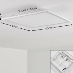 Plafonnier Salmi LED Blanc, 1 lumière
