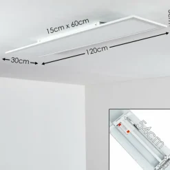 Plafonnier Salmi LED Blanc, 1 lumière