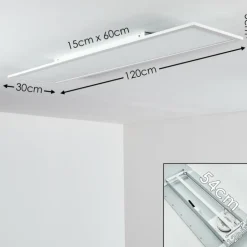 Plafonnier Salmi LED Blanc, 1 lumière, Télécommandes