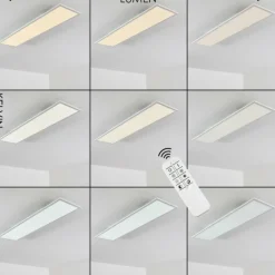 Plafonnier Salmi LED Blanc, 1 lumière, Télécommandes