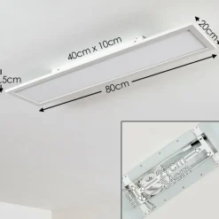 Plafonnier Salmi LED Blanc, 1 lumière, Télécommandes