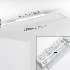 Plafonnier Salmi LED Blanc, 1 lumière, Télécommandes, Changeur de couleurs