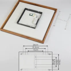 Plafonnier Salmi LED Couleur bois, Noir, Blanc, 1 lumière