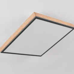 Plafonnier Salmi LED Couleur bois, Noir, Blanc, 1 lumière