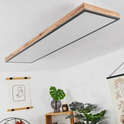 Plafonnier Salmi LED Couleur bois, Noir, Blanc, 1 lumière