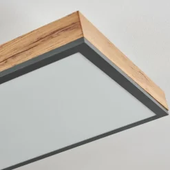 Plafonnier Salmi LED Couleur bois, Noir, Blanc, 1 lumière