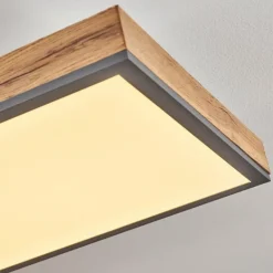 Plafonnier Salmi LED Couleur bois, Noir, Blanc, 1 lumière