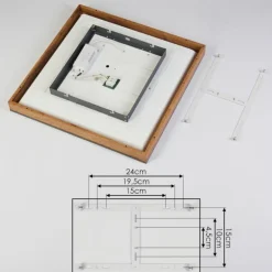 Plafonnier Salmi LED Couleur bois, Noir, Blanc, 1 lumière