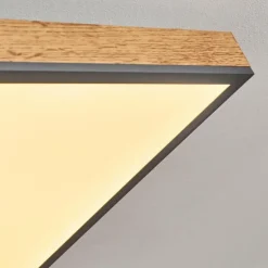Plafonnier Salmi LED Couleur bois, Noir, Blanc, 1 lumière