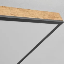 Plafonnier Salmi LED Couleur bois, Noir, Blanc, 1 lumière