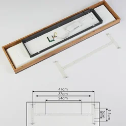 Plafonnier Salmi LED Couleur bois, Noir, Blanc, 1 lumière