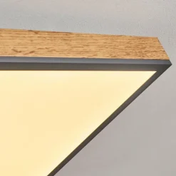 Plafonnier Salmi LED Couleur bois, Noir, Blanc, 1 lumière