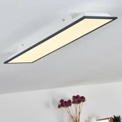 Plafonnier Salmi LED Noir, Blanc, 1 lumière