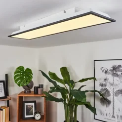 Plafonnier Salmi LED Noir, Blanc, 1 lumière