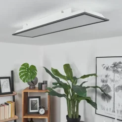 Plafonnier Salmi LED Noir, Blanc, 1 lumière