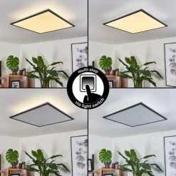 Plafonnier Salmi LED Noir, Blanc, 2 lumières