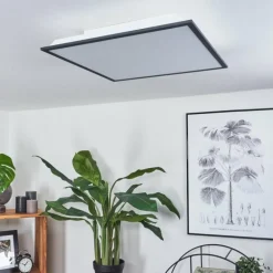 Plafonnier Salmi LED Noir, Blanc, 2 lumières