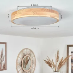 Plafonnier Samaira LED Blanc, 1 lumière