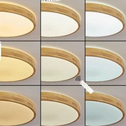 Plafonnier Samaira LED Écru, 1 lumière, Télécommandes