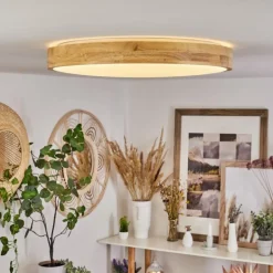 Plafonnier Samaira LED Écru, 1 lumière, Télécommandes