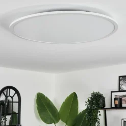 Plafonnier Sani LED Blanc, 1 lumière, Télécommandes, Changeur de couleurs